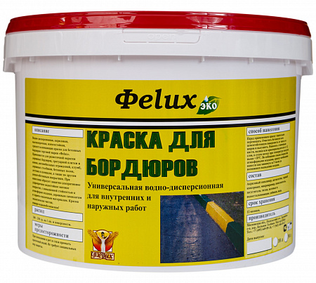 Краска для бордюров «Фelux» черная 30 л 